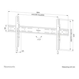 Soporte TV Neomounts WL30S-850BL18 43-86" 43" 86" 100 kg