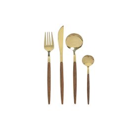 Cuberteria Glam DKD Home Decor Dorado Natural 2.4 x 21 x 3 cm Set de 16 Precio: 31.69000043. SKU: B1GFSF2SRL