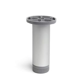 Rei Pata cilíndrica de aluminio anodizado mate mod.405, Ø3,9x15cm, para muebles bajos