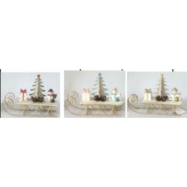 DKD Home Decor Figura Navidad Fantasía con Trineo MDF/Metal Colores Surtidos (Dorado, Rojo, Rosa, Blanco) 6x14x19 cm (Pack 6 Unidades) Precio: 28.52454. SKU: B1FDX4LAMF