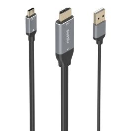 AISENS - CABLE CONVERSOR ALUMINIO HDMI V2.0 A USB-C 4K@60HZ, HDMI/M+USB-A/M-USB-C/M, NEGRO, 1.8M Precio: 20.69000054. SKU: B1HJBN23TQ