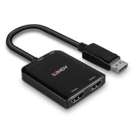 Lindy Hub MST Activo DisplayPort a 2 Puertos HDMI 4K (3840x2160@30Hz) para Monitores y TV - Duplica y Expande Señales