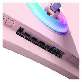 Arozzi Nova 49" Curved Monitor Gaming, Pantalla VA 5120 x 1440 Dual QHD, 165Hz, 4ms, 1500R, Altavoces, HDMI 2.1, DisplayPort, Rosa