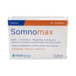 VITALFARMA Somnomax 30 Cápsulas - Suplemento para el Sueño con Melatonina, 5-HTP y GABA Precio: 18.5000002. SKU: B15XZBBHA2