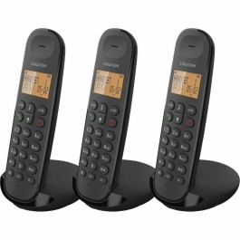 Logicom LOG3483071500247 Teléfono Fijo Inalámbrico DECT ILOA 350 Trio - Negro, Sin Contestador Automático