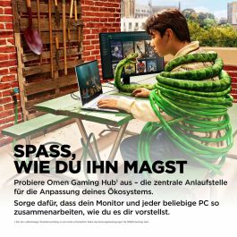 HP OMEN 24 Monitor Gaming 23.8 pulgadas FHD 165Hz para Juegos de Alto Rendimiento, Colores Vibrantes y Diseño Elegante
