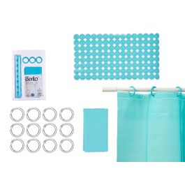 Set Baño Cortina Peva Y Alfombra Ducha Azul Berilo 28X42CM (12 Unidades) Precio: 104.49999956. SKU: B1JMA9ZZMH