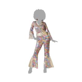 Disfraz Disco Mujer Adulto Años 70 Multicolor con Cinturón y Mono Talla M-L