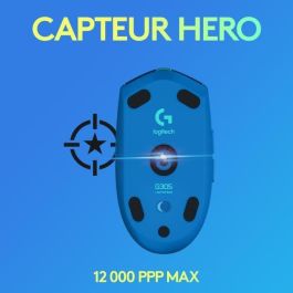 Logitech G G305 Ratón Inalámbrico para Juegos LIGHTSPEED, Batería 250h, Azul