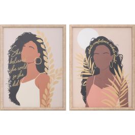 DKD Home Decor Cuadro Boho Multicolor Marron Lienzo Cristal 42.5 x 32.5 x 3.5 cm (4 Unidades) Precio: 47.49999958. SKU: B1GGYP3MJD