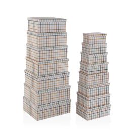 Juego de Cajas Decorativas Versa Peter Cartón (15 Piezas) Juego de Cajas Decorativas Versa Peter Cartón (15 Piezas)