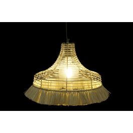 DKD Home Decor Lámpara de Techo Colonial de Yute Natural Hecha a Mano 45x45x36 cm con Soporte E27 para Bombilla 40W Desmontable