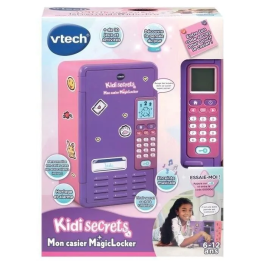 Vtech Taquilla Secreta KidiSecrets Rosa con Pantalla LCD, Canciones y Código de Seguridad para Niñas