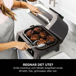 Ninja DG551EU Parrilla y Freidora sin Aceite Max 6 en 1, 1760W, 6 Modos de Cocción, Gris