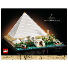 LEGO 21058 Architecture La Gran Pirámide de Giza, modelo de hobby creativo para construir, monumento mundial y decoración