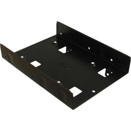 Inter-Tech 88885232 Adaptador de Montaje 2x 2.5" a 3.5" Negro, Panel Frontal de Acero