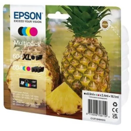 EPSON Cartucho 4 colores Multipack 604XL Negro/604 CMY XP-2200, WF-2910DWF Piña
