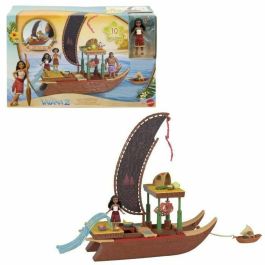 MATTEL Canoa de Aventuras Vaiana Moana 2 Disney con Muñeca y Accesorios