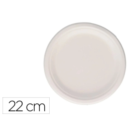 Bunzl Plato Fibra Caña Azucar Biodegradable Blanco 22 cm Diametro Paquete 50 Unidades Precio: 7.88999981. SKU: B19EK4S6S4