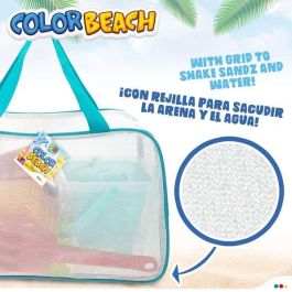 Cubo de playa castillo 18cm con palas 27cm, regadera y 5 moldes en bolsa Cubo de playa castillo 18cm con palas 27cm, regadera y 5 moldes en bolsa