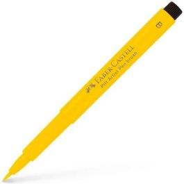 Faber-Castell Rotulador Pitt Artist Pen Brush, Tinta Pigmentada, Punta Pincel Flexible, Amarillo Cadmio 107 (Set de 10) (Set de 10)
