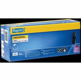 Rapid RAP4051661034251 Pegamento en Barras Ø12mm Blanco, Alta Fluidez, Fraguado Rápido 15 seg, 48 Unidades