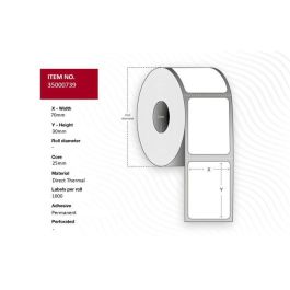 Capture Label 70 x 30 - Core 25. White. Eco. DT. Permanent. 1.000 labels per roll. 4 rolls per box. Black Mark Precio: 52.89000024. SKU: B16Y4FPFM6