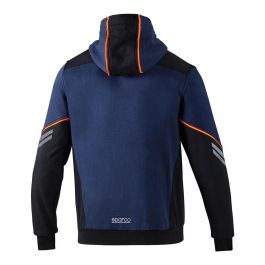 Sparco Sudadera Técnica NDIS Hooded Full Zip 02414BMAF2M Talla M con Capucha Cremallera Estanca y Reflectantes