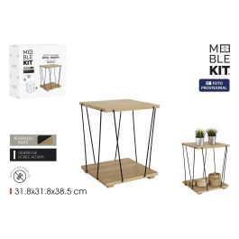 Moblekit Mesita Auxiliar Madera y Metal Negra 31.8 x 31.8 x 38.5 cm Precio: 40.68999979. SKU: B1JZHREQR4