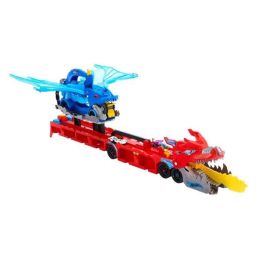 Hot Wheels Vehículo City Dragón Transportador con 2 Coches para Niños +4 Años