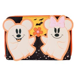 Loungefly Cartera Floral Ghost Mickey & Minnie Disney de Piel Vegana con Cremallera y Detalles Que Brillan en la Oscuridad Precio: 35.58999983. SKU: B1AW7ZYJVZ