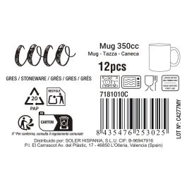 Mug Coco 350 ml - La Mediterranea (48 Unidades)