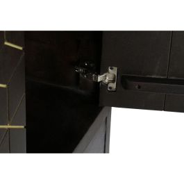 DKD Home Decor Armario Moderno Marrón Oscuro Dorado 100x40x175 cm de Acacia y Metal con 2 Puertas y 2 Cajones