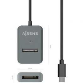 AISENS - USB-C DOCK M.2 (NGFF) ASUC-M2D012-GR SATA/NVME A USB3.1 GEN2, GRIS