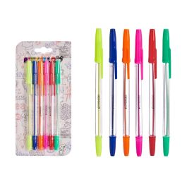 Set 6 Bolígrafos Normales Fluor Pincello - Colores Variados 10x21 cm (24 Unidades) Precio: 21.6900002. SKU: B153CN2GJ6