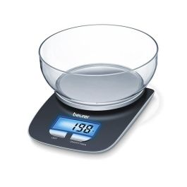 Beurer KS-25 Balanza de Cocina con Bol 1.2L, Pantalla LCD, Función Tara
