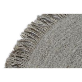 DKD Home Decor Alfombra Balines de Yute y Poliéster Natural 120x120 cm, 1.5 cm de grosor (2 Unidades)