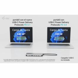 Hub USB i-Tec C31NANOTRIPLEDOCKPD Gris
