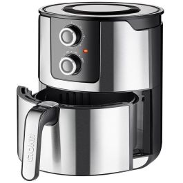 Unold 58655 Freidora de Aire Caliente XL 5L 1400W Negra/Acero Inoxidable con Funciones Hornear y Asar