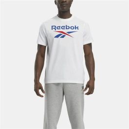 Camiseta de Manga Corta Hombre Reebok Identity Big Stacked Logo Blanco