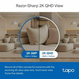 Tp - link Tapo TC72 Cámara Seguridad WiFi 360° 2K, Visión Nocturna, Detección IA, Alarma Luz/Sonido, Control Voz