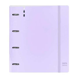 Carpeta Con Recambio Safta Din A4 Cuadro 5 mm Polipropileno Foam 4 Anillas 35 mm Lila