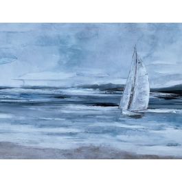 DKD Home Decor Cuadro Mediterraneo Azul Beige Lienzo MDF 2.8 x 80 x 120 cm (2 Unidades)