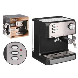 Argon Cafetera de Brazo 20 Bares 1,6L 850W con Acabado Mate de Acero Inoxidable y Plástico en Plata/Negro 23.5x28x27.5 cm (2 Unidades)