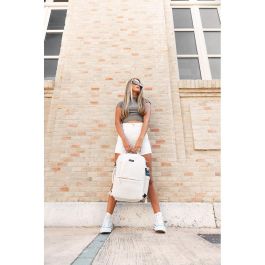 Numada Mochila Explorer Backpack B40 Beige 20L, 40x25x20cm, 13 Compartimentos, Puerto USB, Impermeable