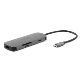Acer 7-in-1 Type-C Dongle USB 3.2 Gen 1, HDMI, Lector Tarjetas SD/MicroSD, Power Delivery 100W, Plata, Hasta 3840x2160