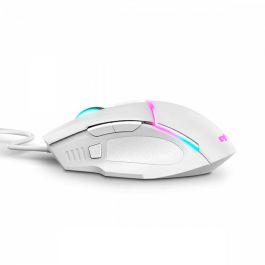 Energy Sistem Ratón Gaming ESG M2 Sniper-Ninja Blanco, RGB, 6400 DPI, 8 Botones Configurables, Ergonómico