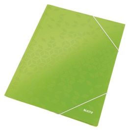Carpeta De Gomas Y Solapas Leitz Wow Carton Plastificado A4 Verde (Set de 10) Precio: 33.4999995. SKU: BIX39820154