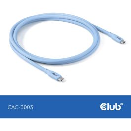 Club3D Lifestyle USB-C 240W.20Gbps Cable 2m Azul St/St - Carga Rápida y Transferencia Datos 20Gbps