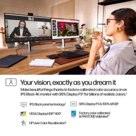 HP 727pm Monitor de Videoconferencia 4K de 27 Pulgadas IPS 3840x2160@60Hz con USB-C, DP y HDMI